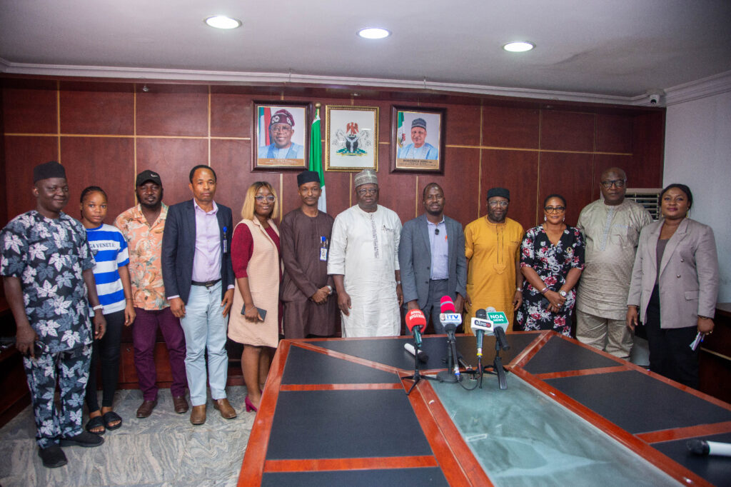 The NOA DG with the Media Practitioners